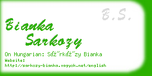 bianka sarkozy business card